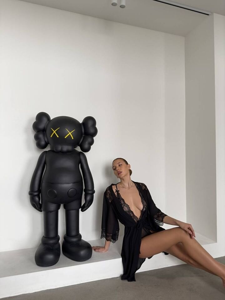 MİDNIGHT Sabahlık / Bodysuit Set