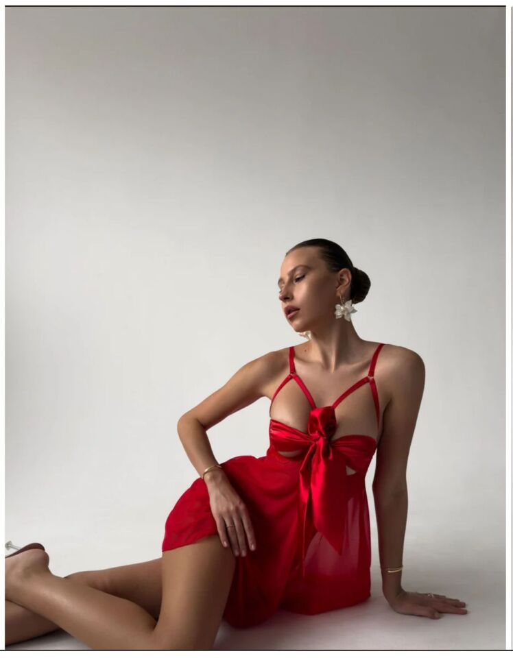 Paris Premium Babydoll Red